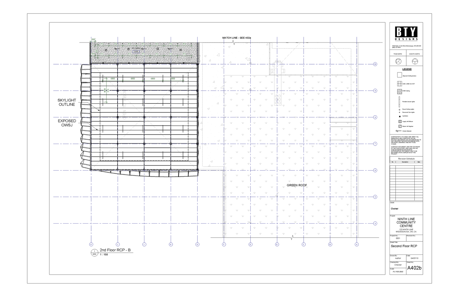  Reflected Ceiling Plan (B) 