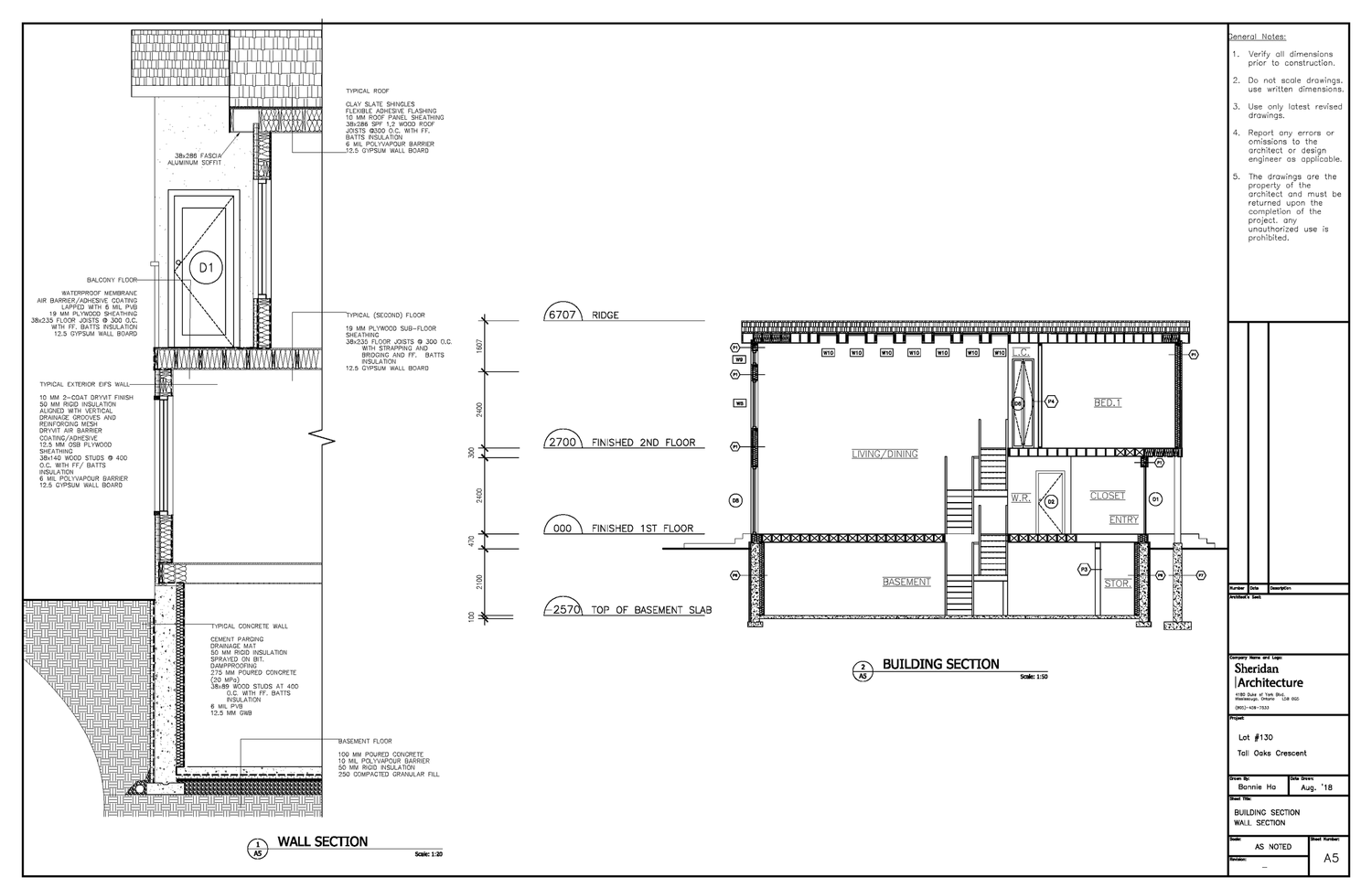 Wall and Building Sections