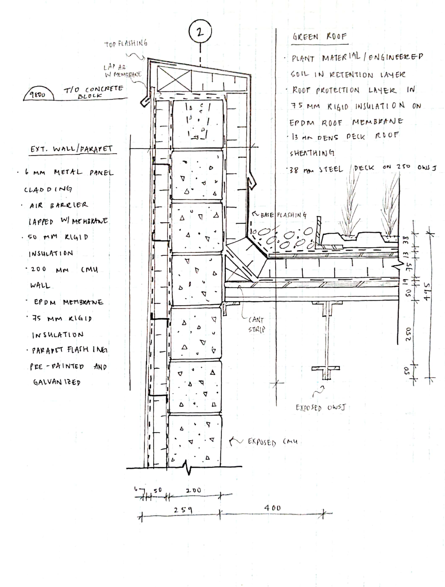 AD15 Parapet 2 (@ high roof type 2)