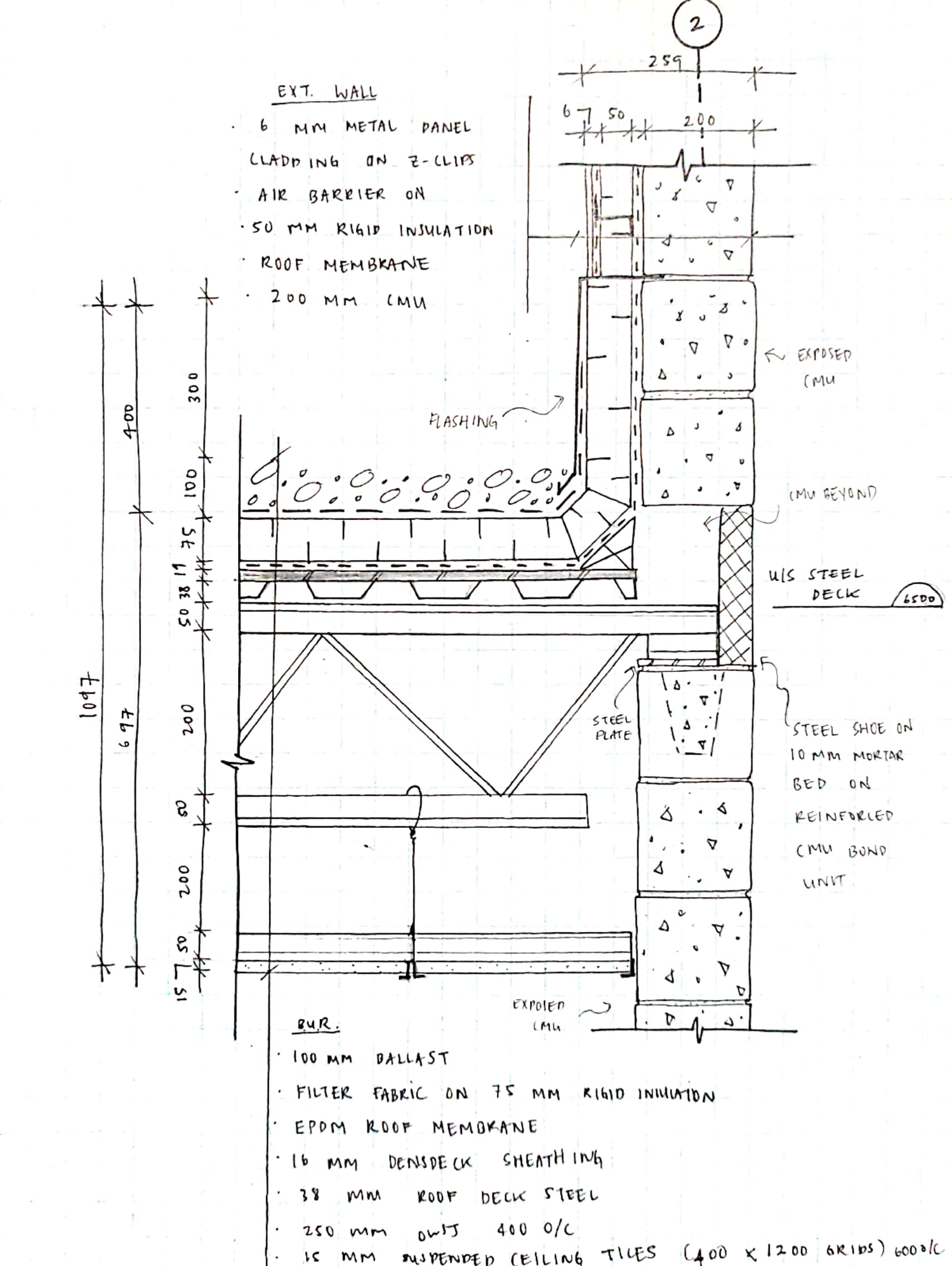 AD16 Low Roof @ Exterior Wall